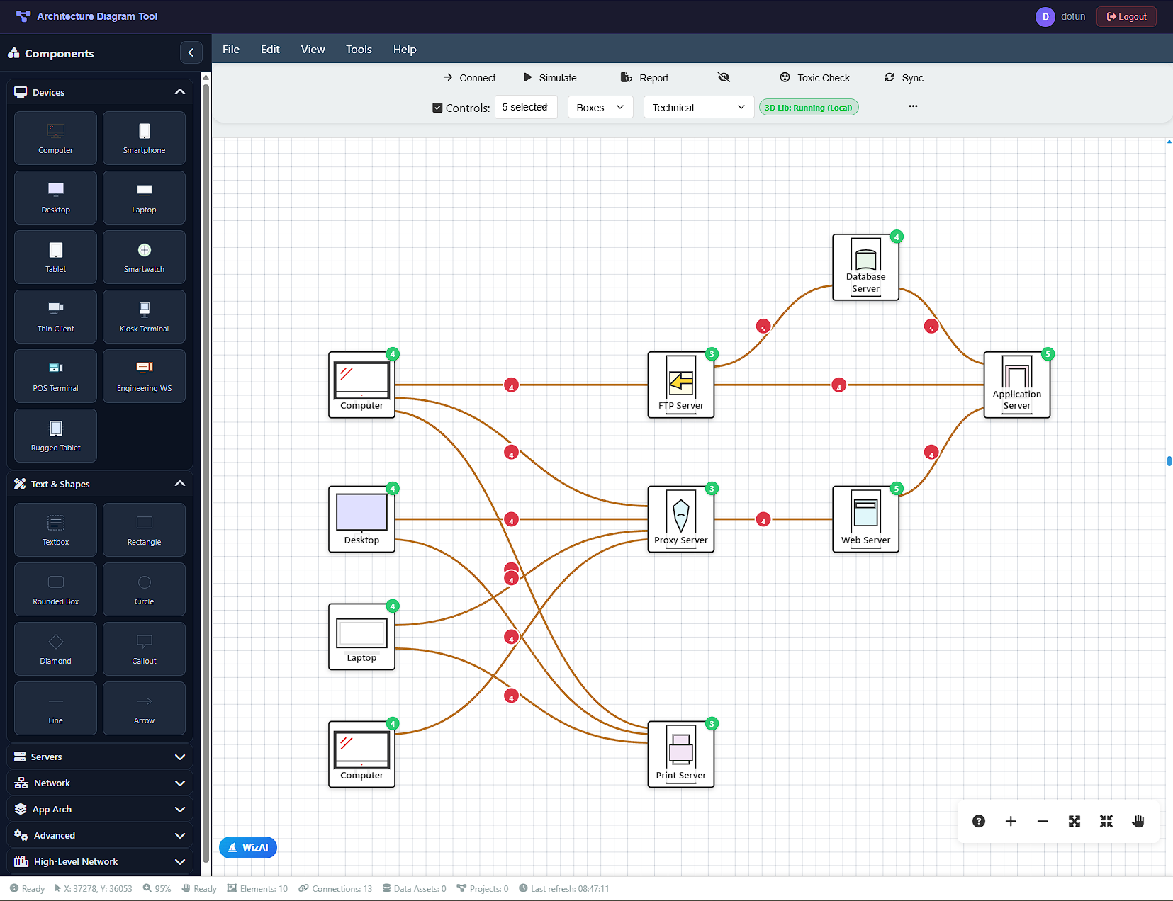 Technical light view